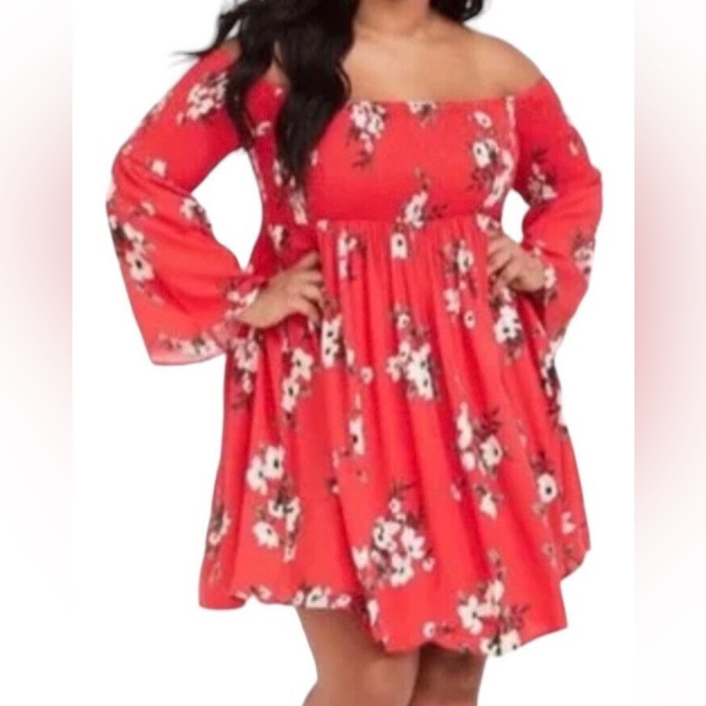 Off Shoulder Floral Dress